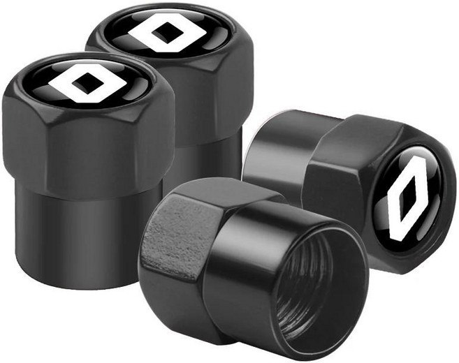 메간 클리오 캡쳐 아르카나 카자드 칸구 시닉 콜레오스 산데로 더스터 마스터용 자동차 배지 휠 타이어 밸브 스템 캡, 색상: 8. 6J BK For Renault