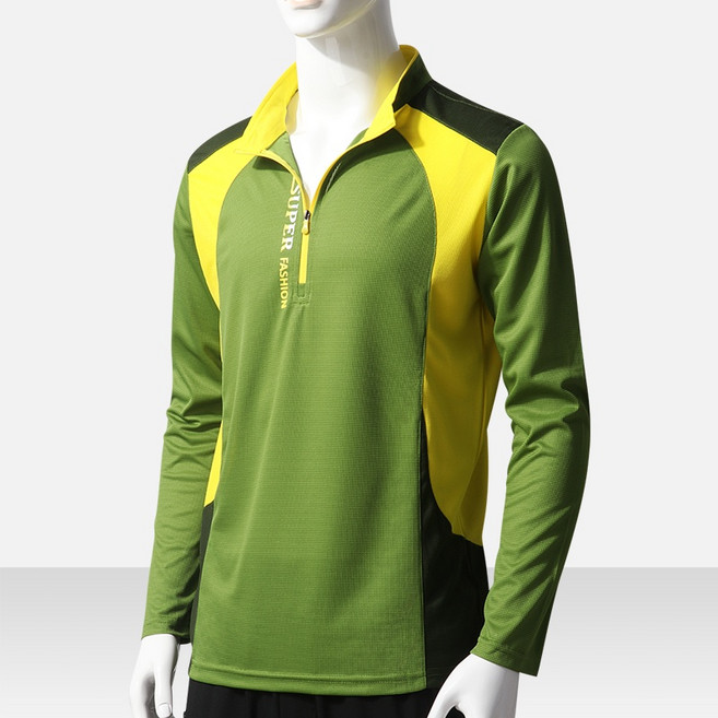 HANKESEN 立領長袖排汗快乾衣 登山休閒運動上衣