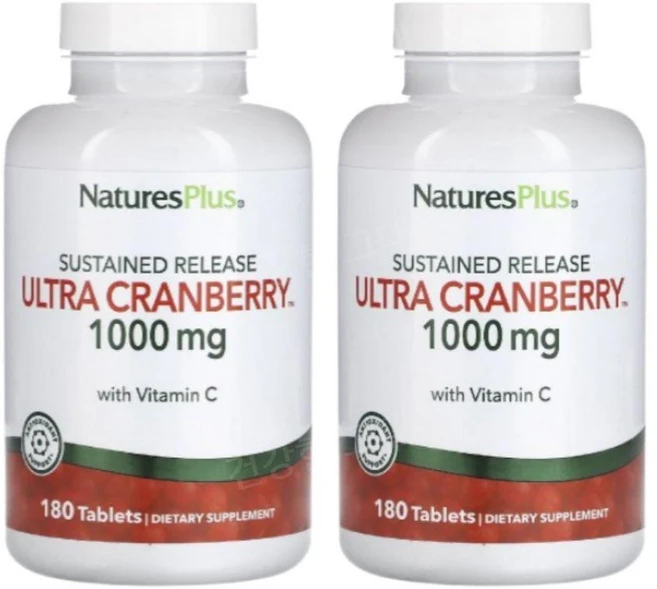 네이처스플러스 지속 방출 울트라 크랜베리 1 000mg, 180 Count 강철체력, 180정, 2개 - 쿠팡