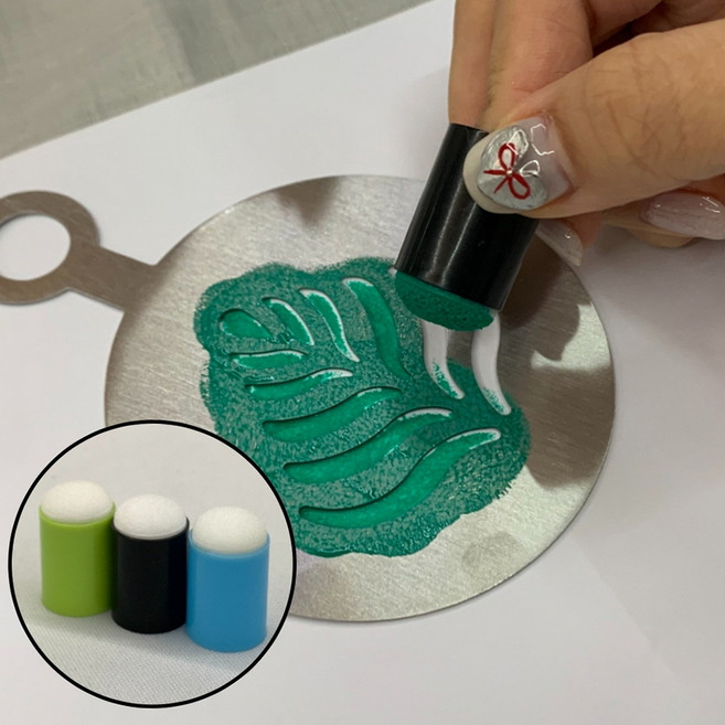 미술용품 핑거 스펀지 손가락 도장 스텐실 스탬프