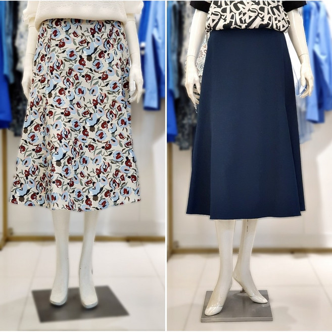 안지크 플라워 플레어 스커트 AI3SK5170