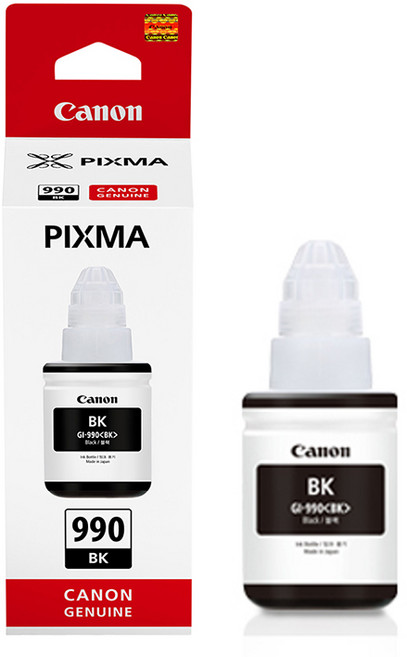 정품 캐논 잉크 GI-990 G3910 G3900 G3915 G2910 G4900, [정품] GI990 검정, 1개
