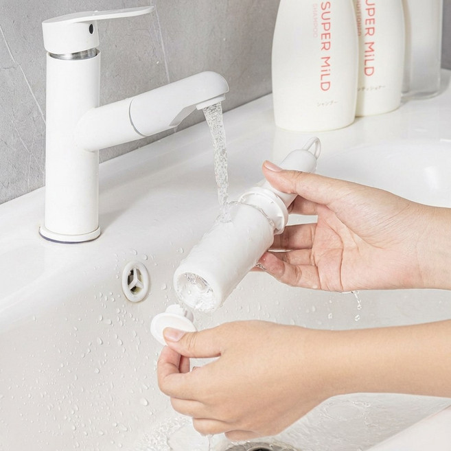 에이솜 물세척 반영구 휴대용 길이 조절 미니 돌돌이, 1개