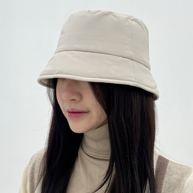 디베일 여성 패딩 버킷햇 겨울 방한 벙거지 모자