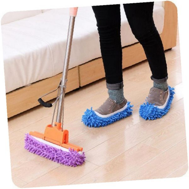 극세사 청소 슬리퍼 덧신 걸레 바닥 먼지 제거 홈 클리닝 신발 커버 생활 용품, 5. 핑크, 1개