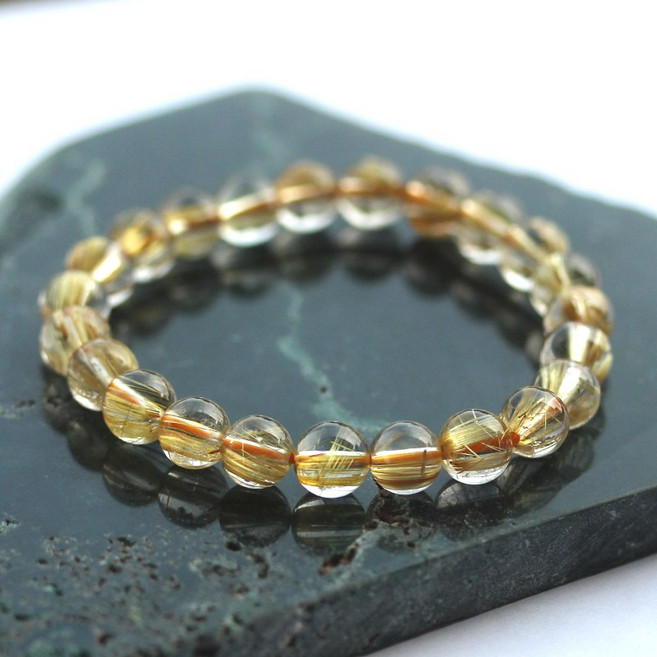 힐링젬 금침수정 천연 원석팔찌 보석팔찌