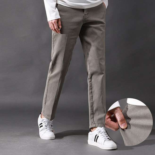 후앙스 소프트 피그먼트 워싱 히든 밴딩 치노팬츠 FHCP-3846