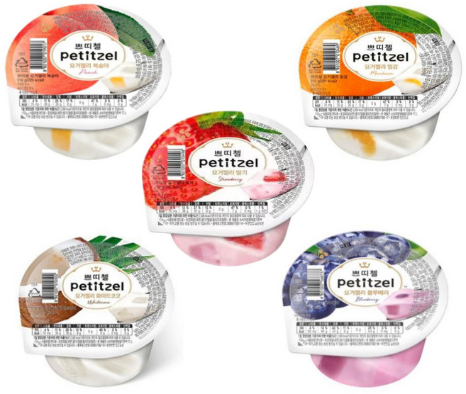 쁘띠첼 요거젤리 복숭아, 210g, 6개