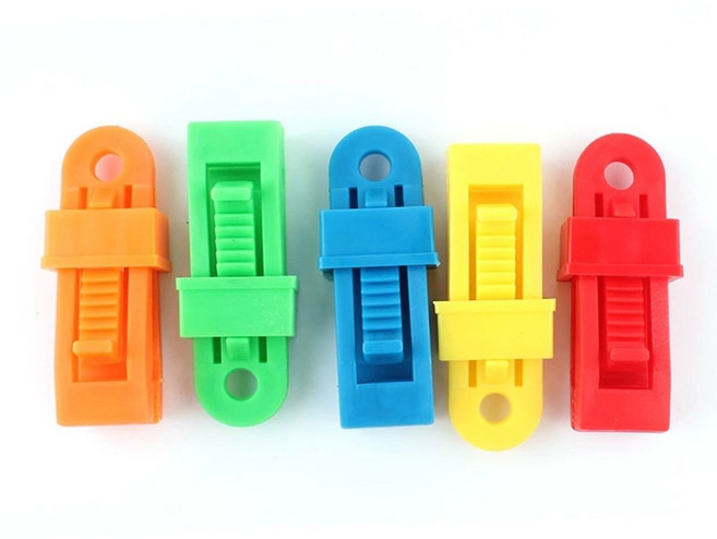 차광막클립 방수포 클립 아일렛 고정 원터치 집게 대용, B. 노란색일반 PP 텐트 클립