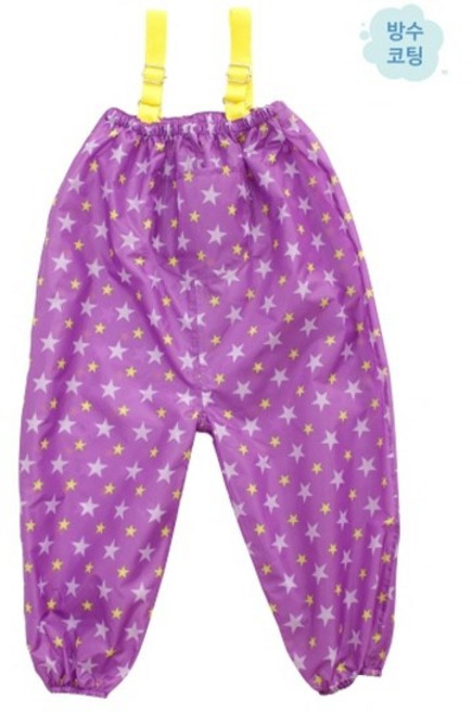 어린이집 유치원 어린이 방수 미술 물감 모래 놀이복, 1개, 퍼플스타(L)