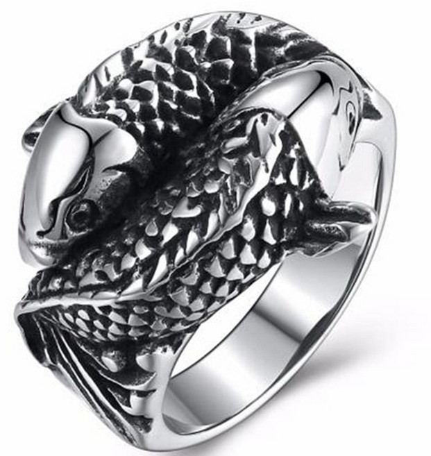 물고기반지 물고기은반지 피쉬반지 행운반지 실버물고기반지 두줄물고기반지 세줄 물고기각인반지