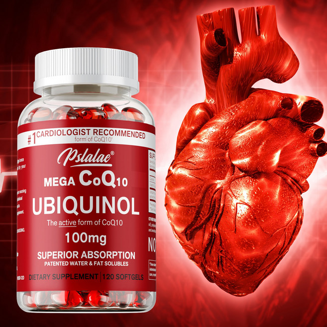 Pslalae MEGA CoQ10 Ubiquinol 輔酶Q10 100mg 軟膠囊 心血管健康補充品, 60組