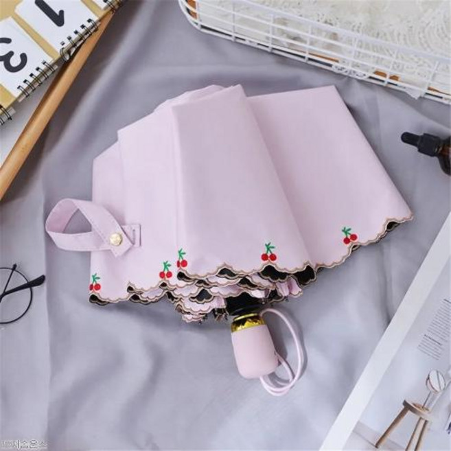 3단 자동우산 초경량형 우아한 자수 레이스 우산 자외선 차단 방수 3 단 접이식 선비 파라과스 햇빛가리개 여성 선물