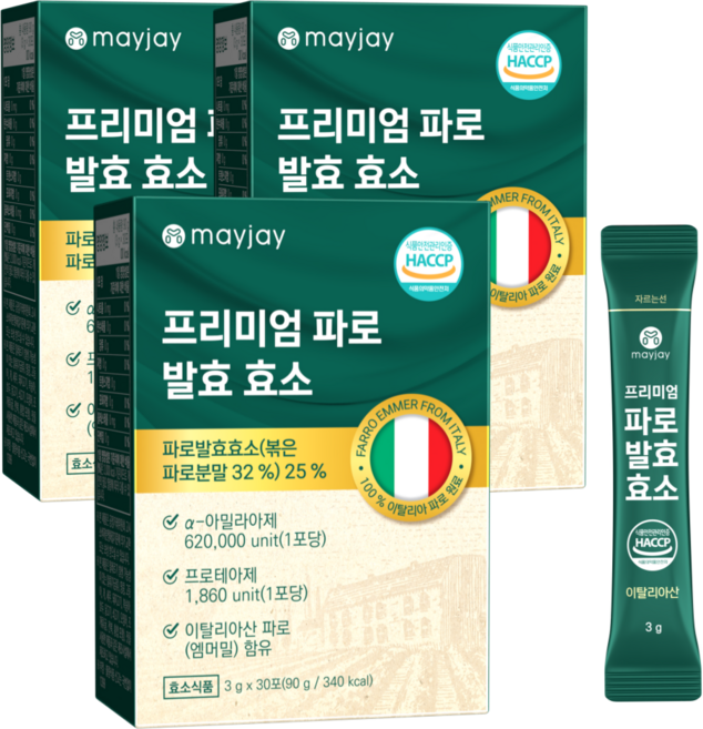 파로 효소 곡물 맛 식약청인증 프리미엄, 3박스, 90g
