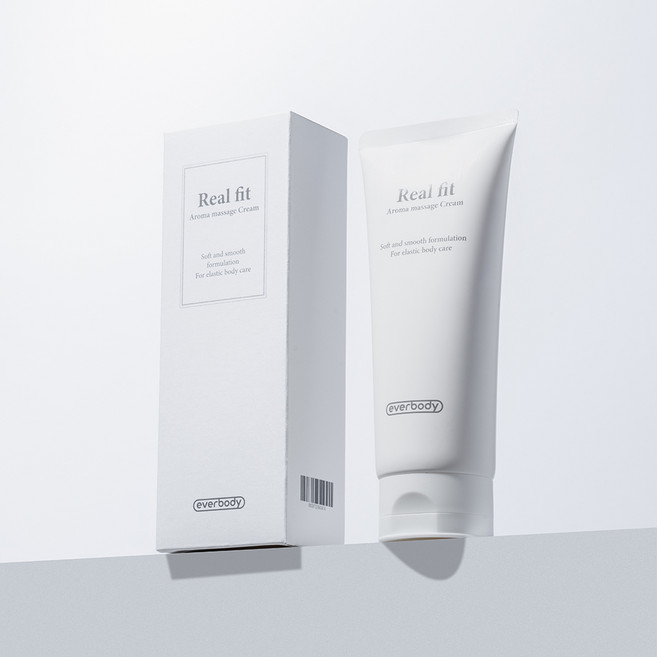 에버바디 리얼핏 아로마 마사지 크림 복부 뱃살 탄력 붓기 셀룰라이트 바디 슬리밍 200ml, 1개