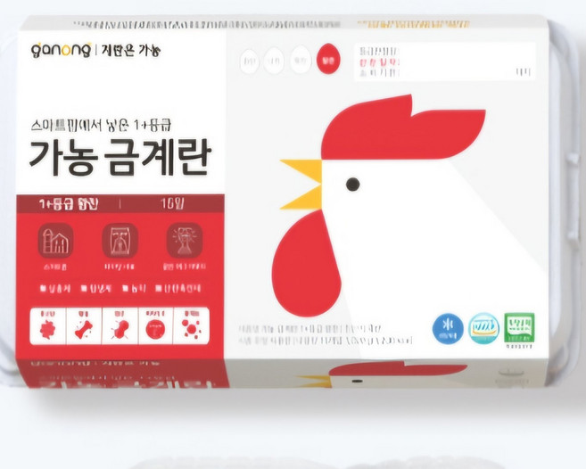 [가농바이오] 무항생제 1+등급 왕란 1020g, 1개, 15구