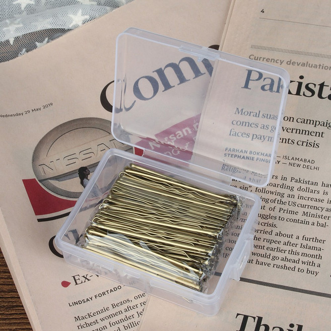 캔디플래닛 100개 기본 베이직 실핀 대용량 머리핀 케이스