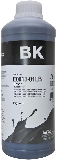 잉크테크 1리터 엡손 R290 TX100 TX129 L210 L355 L555 L655 L805 무한리필잉크, 엡손 검정안료(E0013)-L655용 × 1리터, 1개