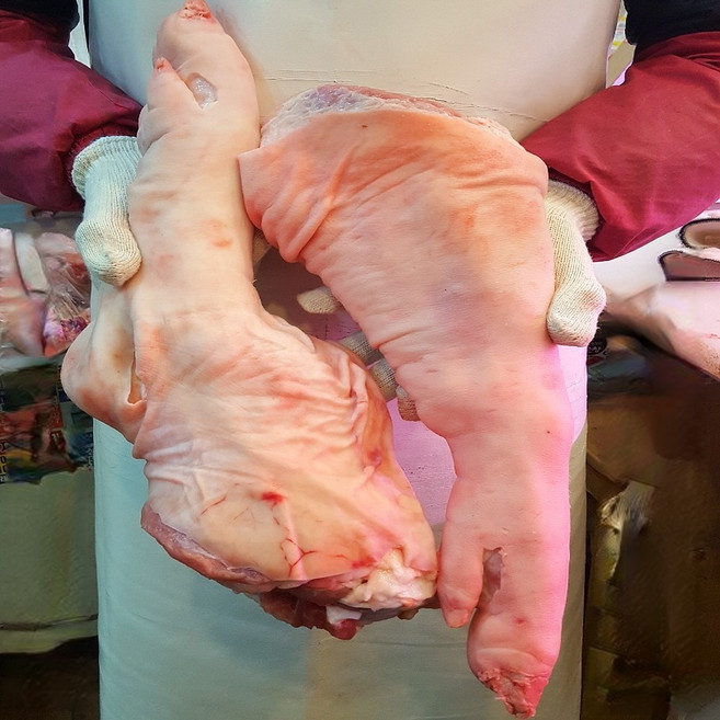 국내산 생족발 돼지 아롱사태 장족 돼지 쫄다리 돼지 족 생족 앞다리 족발, 1세트, 3kg