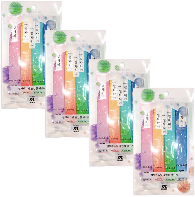 마이베프 별자리스틱 강아지 고양이 영양 짜먹는 기능성 간식, 올인원, 60g, 4개