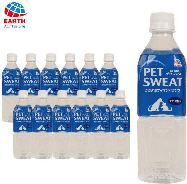 펫 스웨이트 강아지 고양이 수분보충 이온음료, 무맛, 500ml, 12개