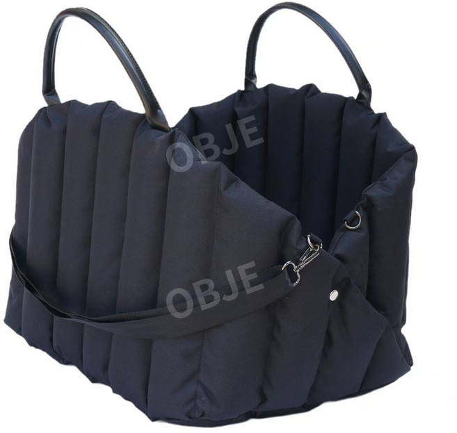 휴대용 반려견 카시트 강아지 가방 쿠션 자동차 반려동물 이동장 이동 가방 댕댕이 외출, 블랙