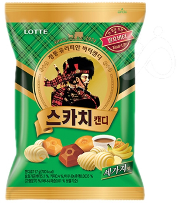 롯데웰푸드 스카치캔디 세가지맛, 157g, 1개