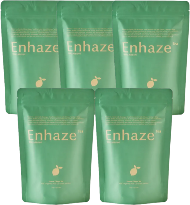 Enhaze 앤헤이즈 레몬진저티 TEA 이너케어 붓기 순환 진정 차 [원산지:국산(경상북도 안동시)], 5개, 25개입, 2g