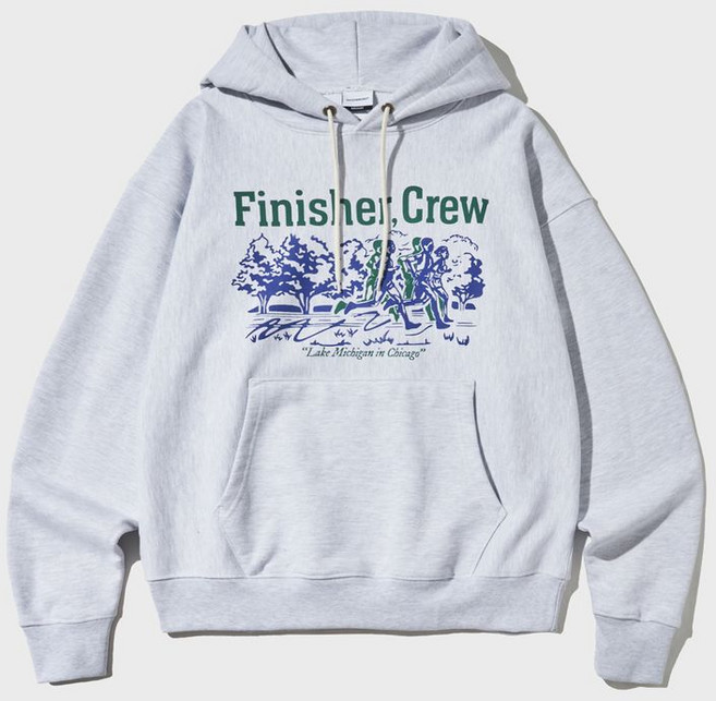아웃스탠딩 V.S.C 후드 스웨트FINISHER CREW 1%MELANGE 그레이