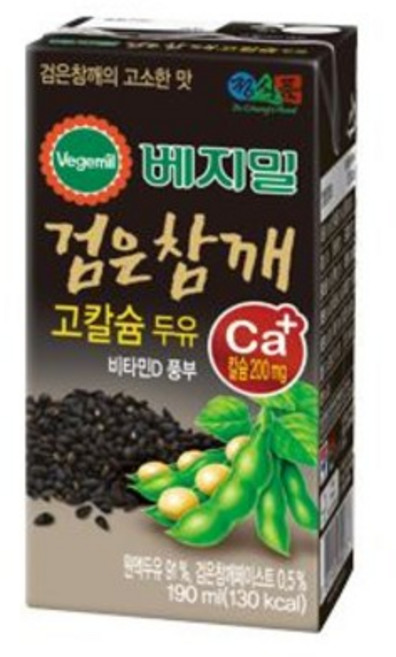 (JS) 정식품 검은참깨 고칼슘 두유 190ml 16팩, 16개