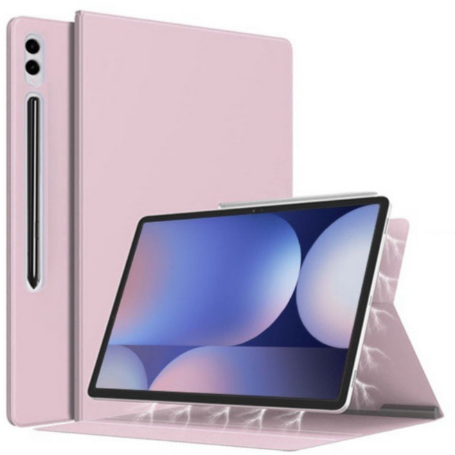 갤럭시탭S10 플러스 울트라 호환 마그네틱 자석 북커버 케이스 S펜슬 수납 S10+ Ultra 삼성 케이스나라, 베이비핑크, 1개