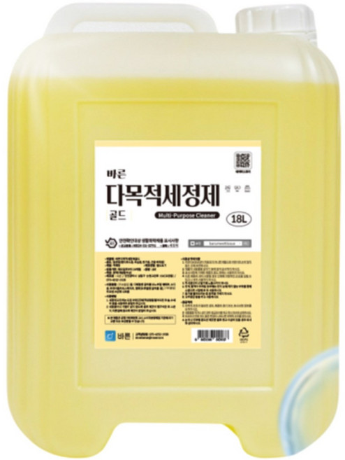 바른 초강력 다목적세정제 골드 레몬에이드향 18L 1개
