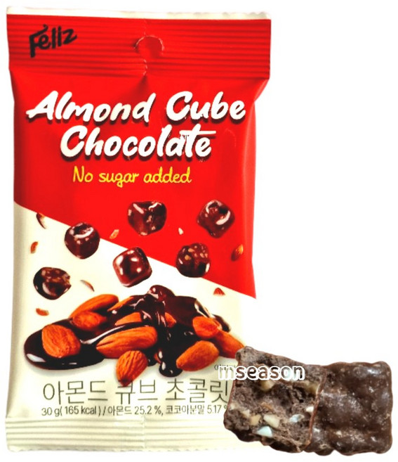 아몬드 큐브초콜릿, 30g, 2개