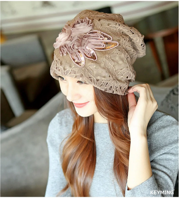키밍 레이스 비니 여성 모자