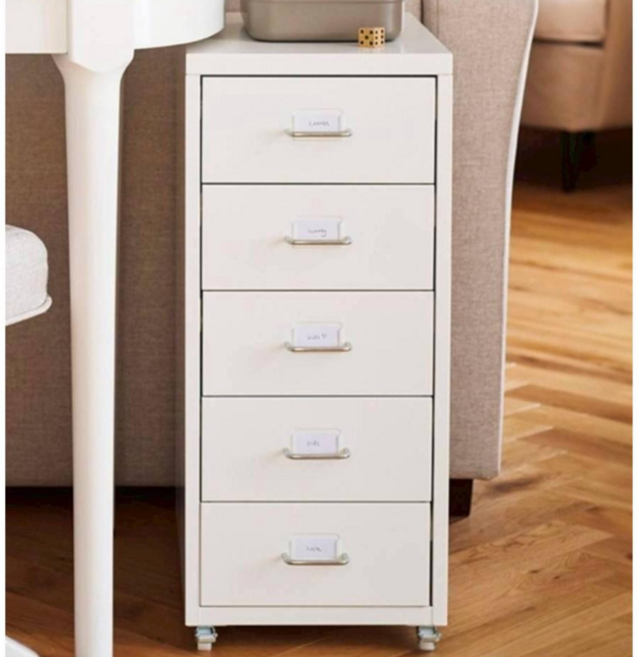 IKEA HELMER 附輪腳六抽屜櫃, HELMER 附輪腳抽屜櫃 白色, 5層