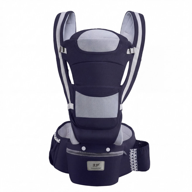 허그미랜드 3D 올인원 메쉬 아기띠 베이비 캐리어, 네이비