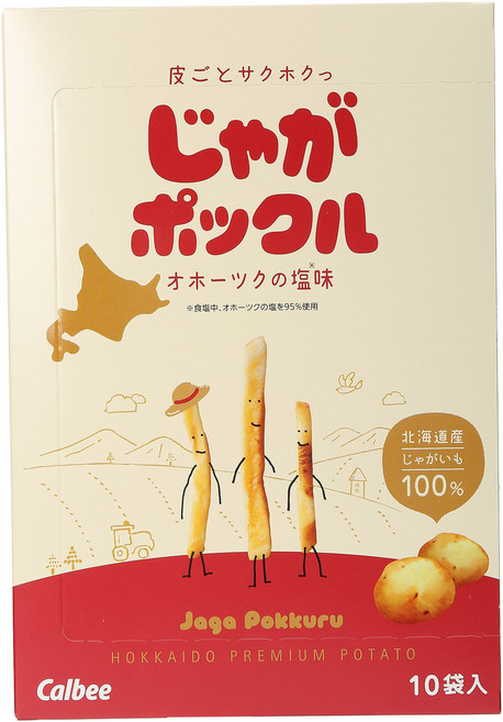 일본 가루비 칼비 북해도 감자 스낵 쟈가포쿠루 자가포쿠루 18g x 10봉입, 180g, 1개