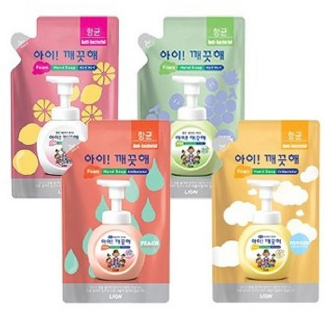 아이깨끗해 핸드워시 리필 기본 청포도향 다른 향 원하시는거 있으시면 배송요청 사항에 기재 부탁드립니다.