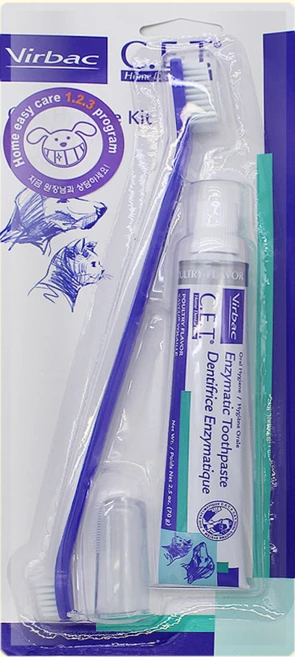 버박 반려동물용 CET 치약 칫솔 세트, 70g, 1세트 - 쿠팡