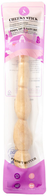 버틀러티 치키스틱 12인치 강아지 오래먹는 개껌 수제간식 분리불안 치석제거, 1개, 50g, [치키스틱]피넛버터12인치1P