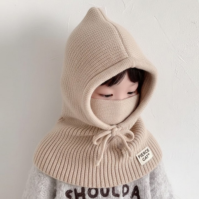 보니타콜렉티드 [3~7세]유아동 넥워머 마스크 니트 바라클라바 털모자 후드넥워머