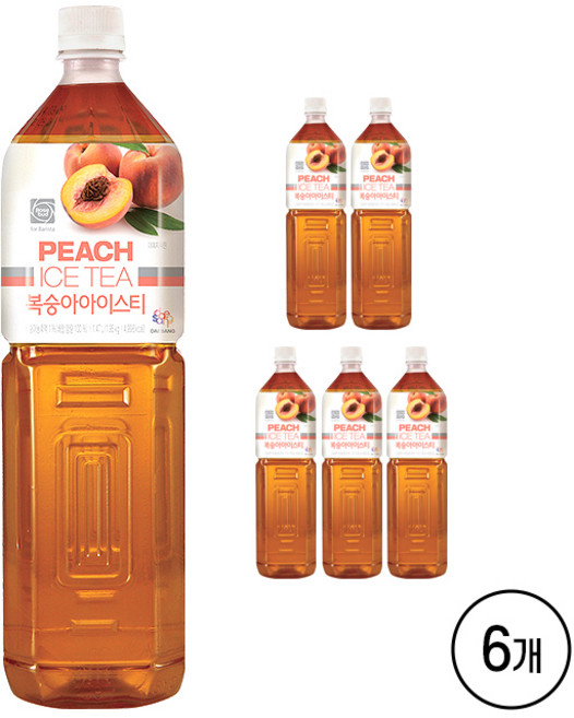 대상 복숭아 아이스티 1.47L (한박스), 6개