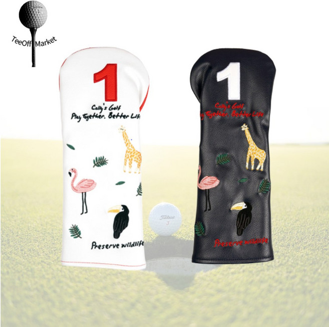 주패밀리 드라이버커버 고급가죽 핑 혼마 캘러웨이 호환가능, 블랙