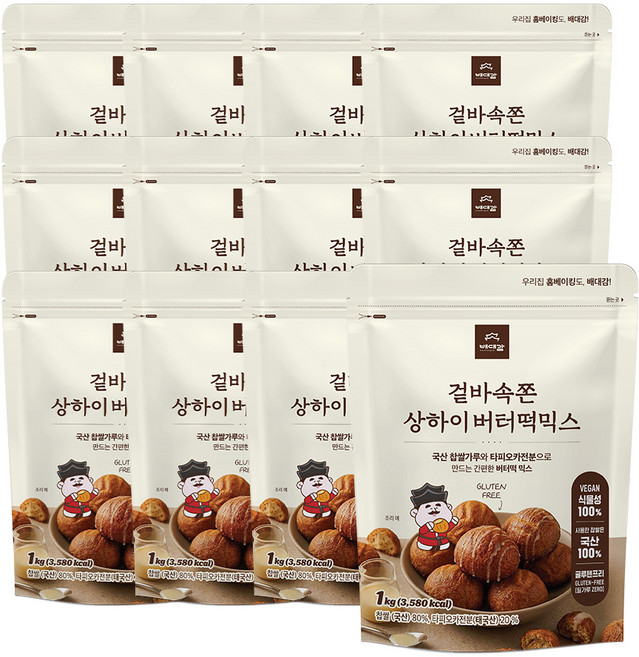 상하이 버터떡믹스 국산찹쌀가루&타피오카, 12개, 1kg