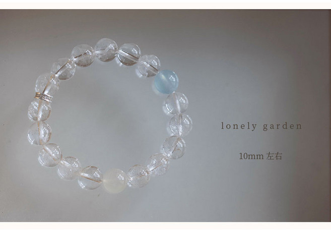 能量晶石 白水晶 海藍寶 白月光石 銀飾手鏈 女生簡約款 閨蜜生日禮物 開運招貴人