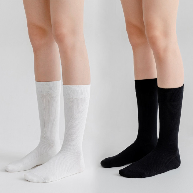 싸다구양말 국산 여성 양말 골지 장목 긴목 학생 6켤레