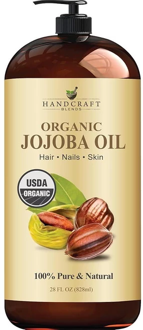 Handcraft Blends USDA 유기농 호호바 오일 - 473.2ml(16온스) 100% 순수 및 천연 얼굴 바디 모발용 프리미엄 등급 안티에이징 냉압착 헥산 프리 - 쿠팡