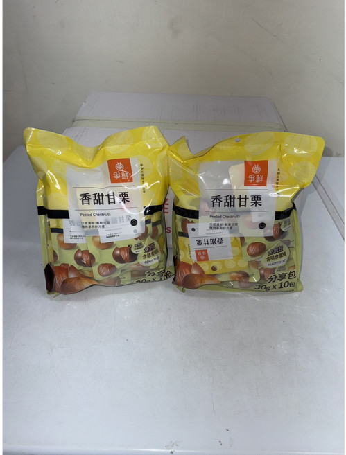 爭鮮香甜甘栗 免剝殼即食 口感鬆軟香甜 獨立包裝方便攜帶, 300g, 2個