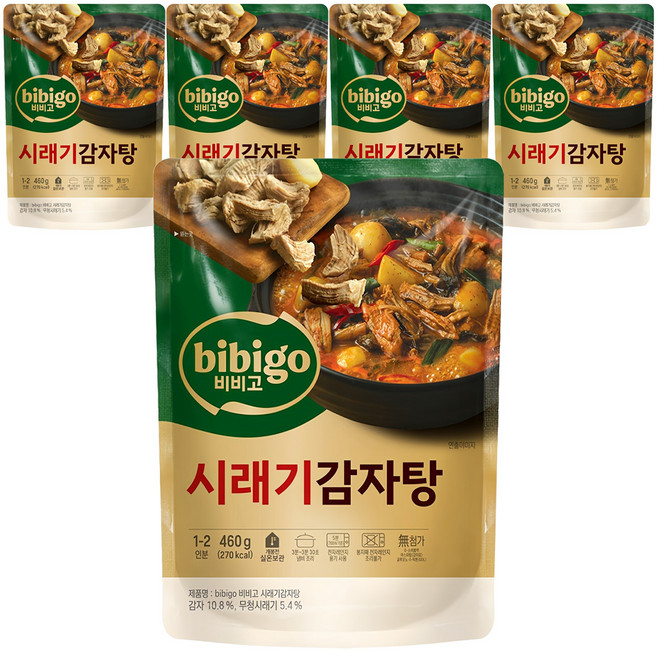 비비고 시래기 감자탕, 460g, 5개