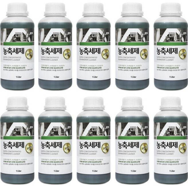 업소용 식기세척기 농축세제 1L 프리미엄 10개입, 10개